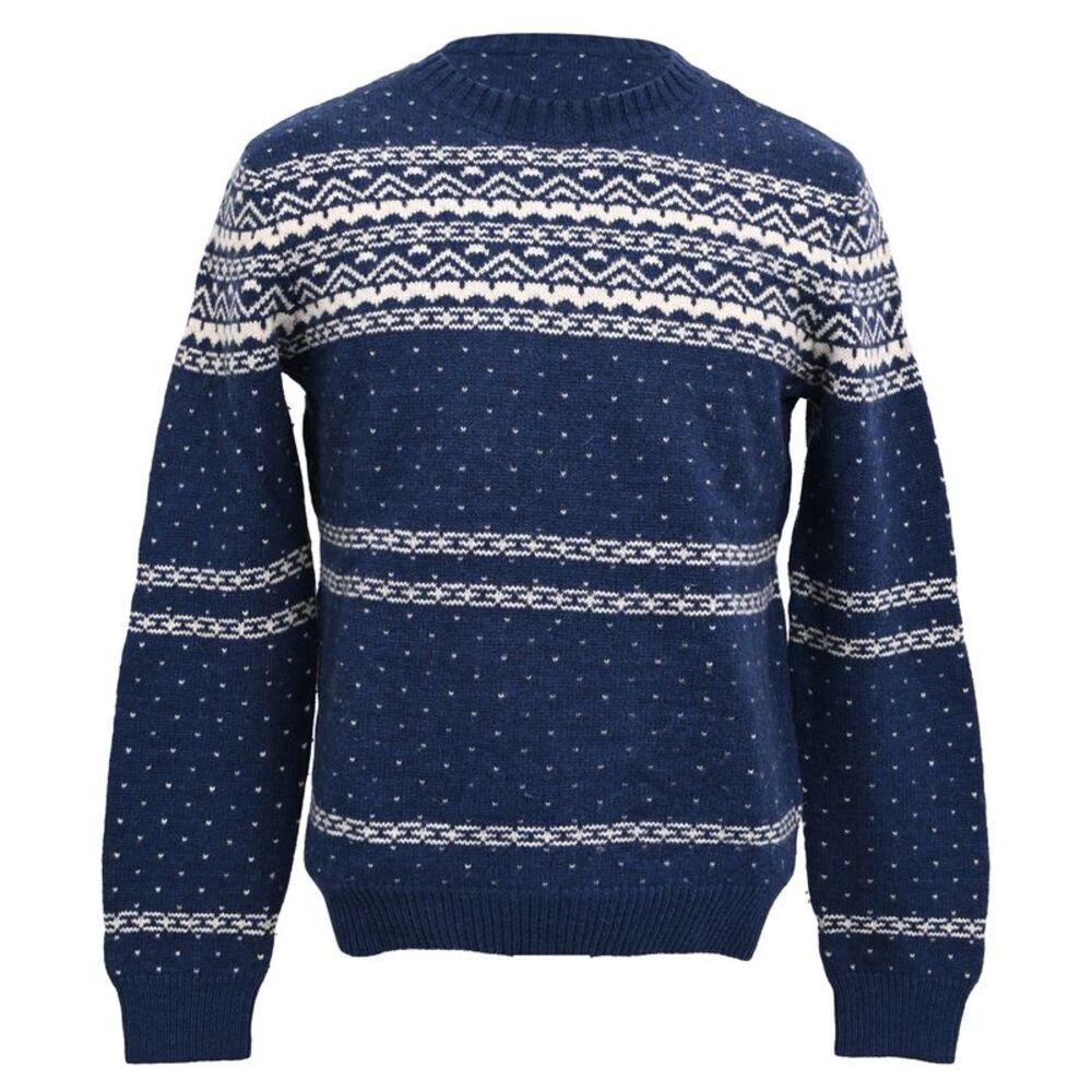 A.P.C. Nordic Design Sweater in Navy Blue Wool